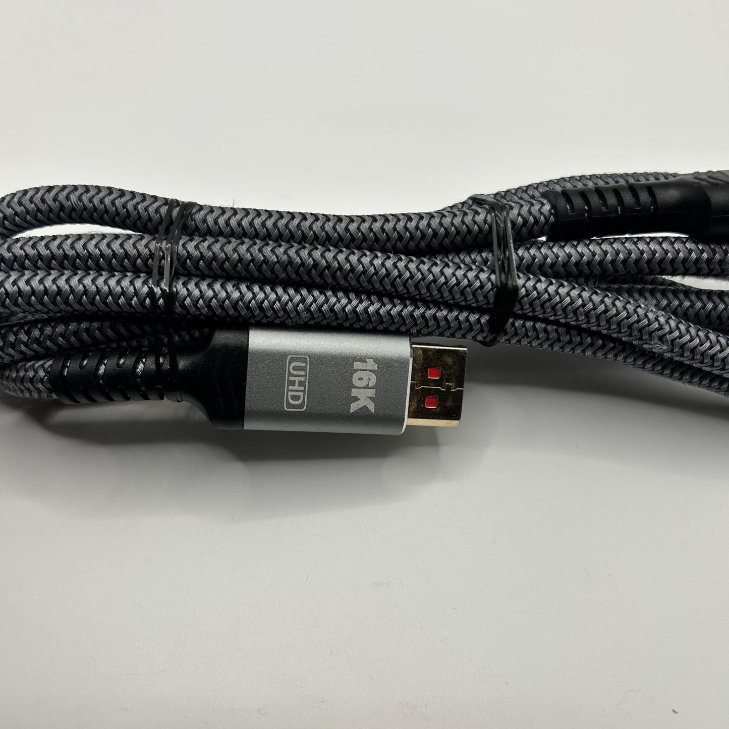 6FT DisplayPort Cable 1.4 UHD 16K Braided High-Speed DP to DP Cord – Gray