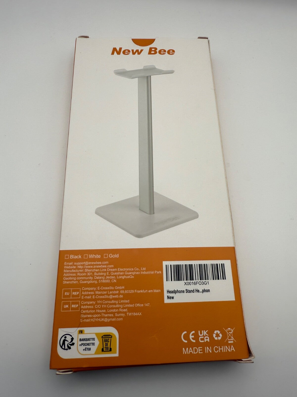 Headphone Stand Black New Bee NIB Never Used
