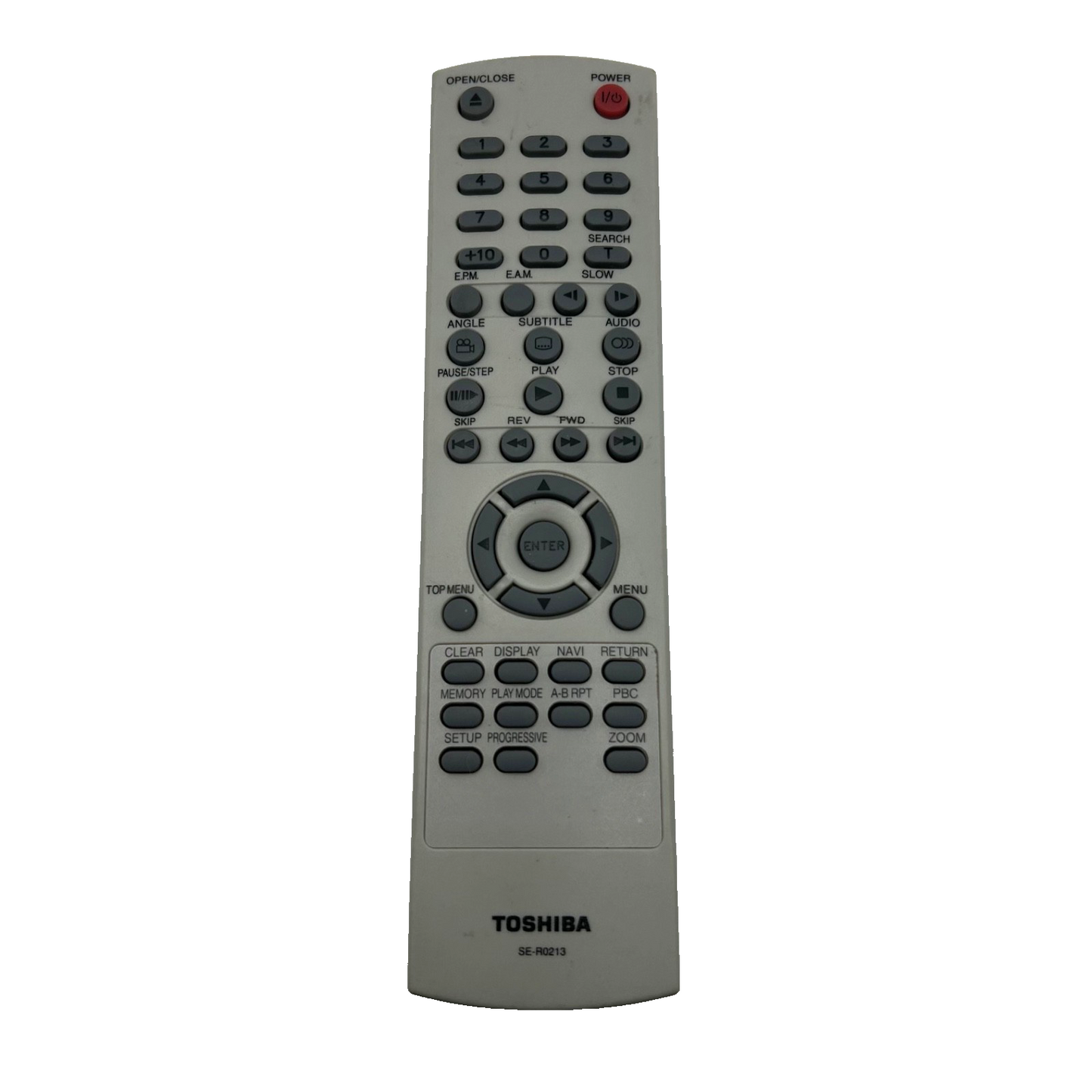 Toshiba SE-R0213 DVD Remote Control Original OEM for SD-3980 SD-3990 + More