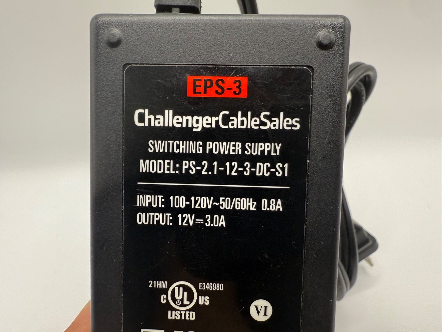 Comcast Approved Power Supply EPS-3 12 Vdc 3.0 A PS-2.1-12-3-DC-S1