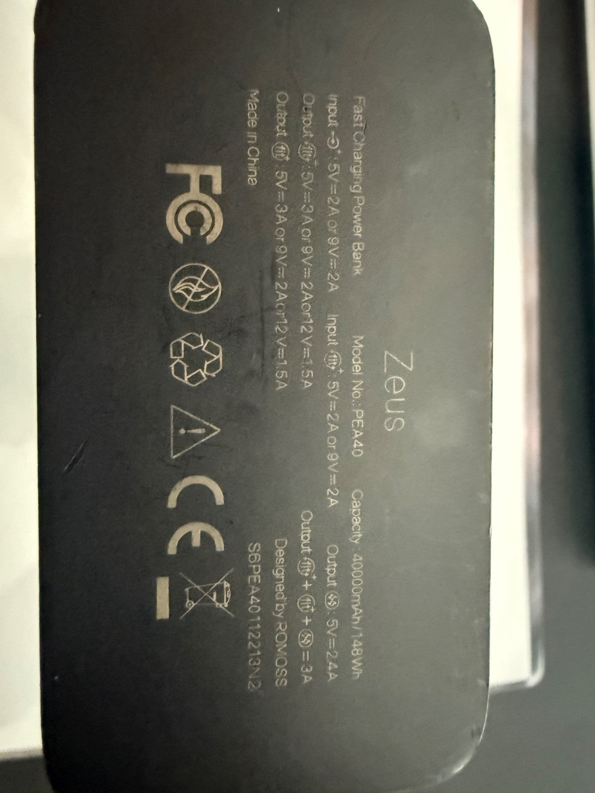 ROMOSS 40+ Power Bank 40000mAh Portable Charger – USB-C / USB-A – Used