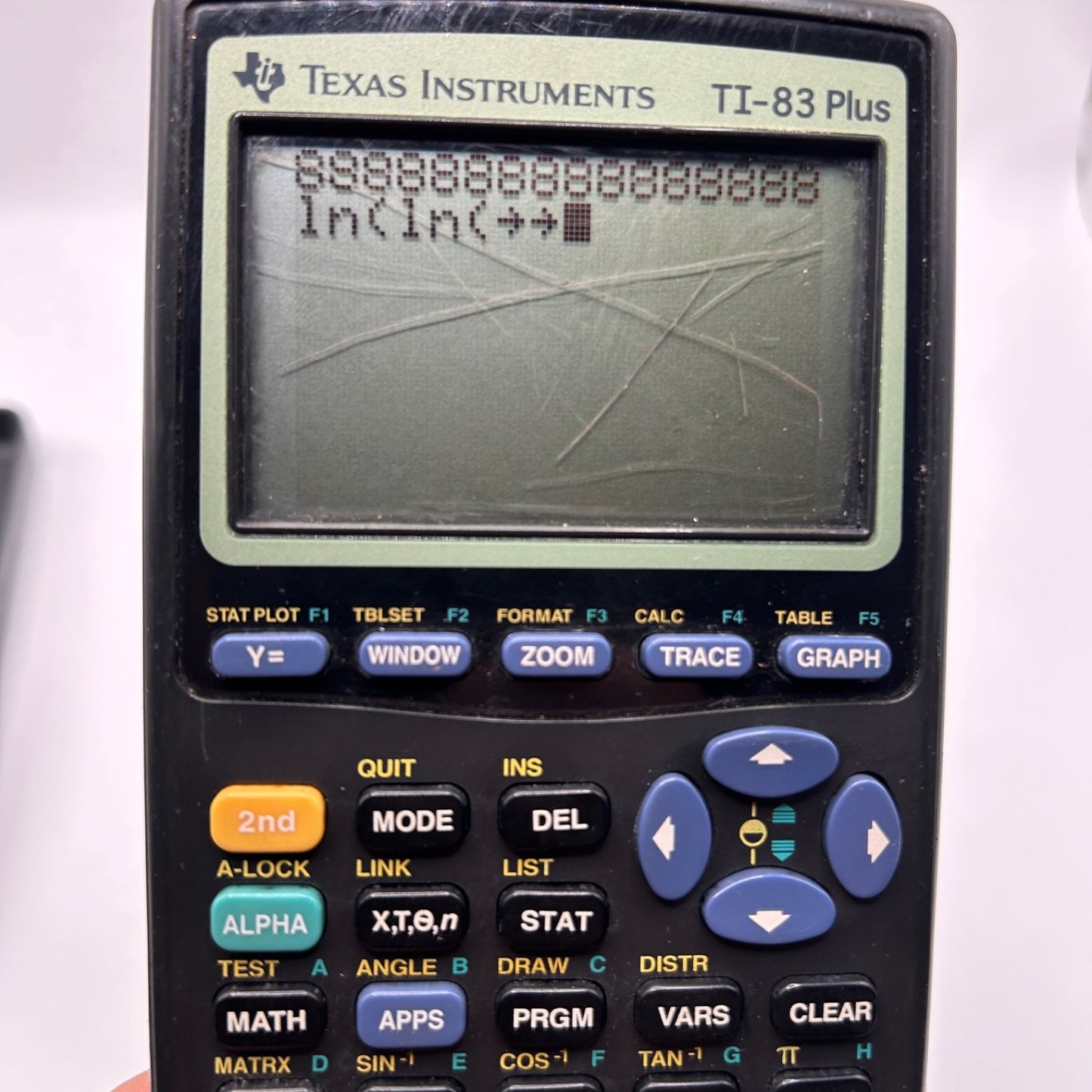 Texas Instruments TI-83 Plus Graphing Calculator – Heavy Screen Wear – Works