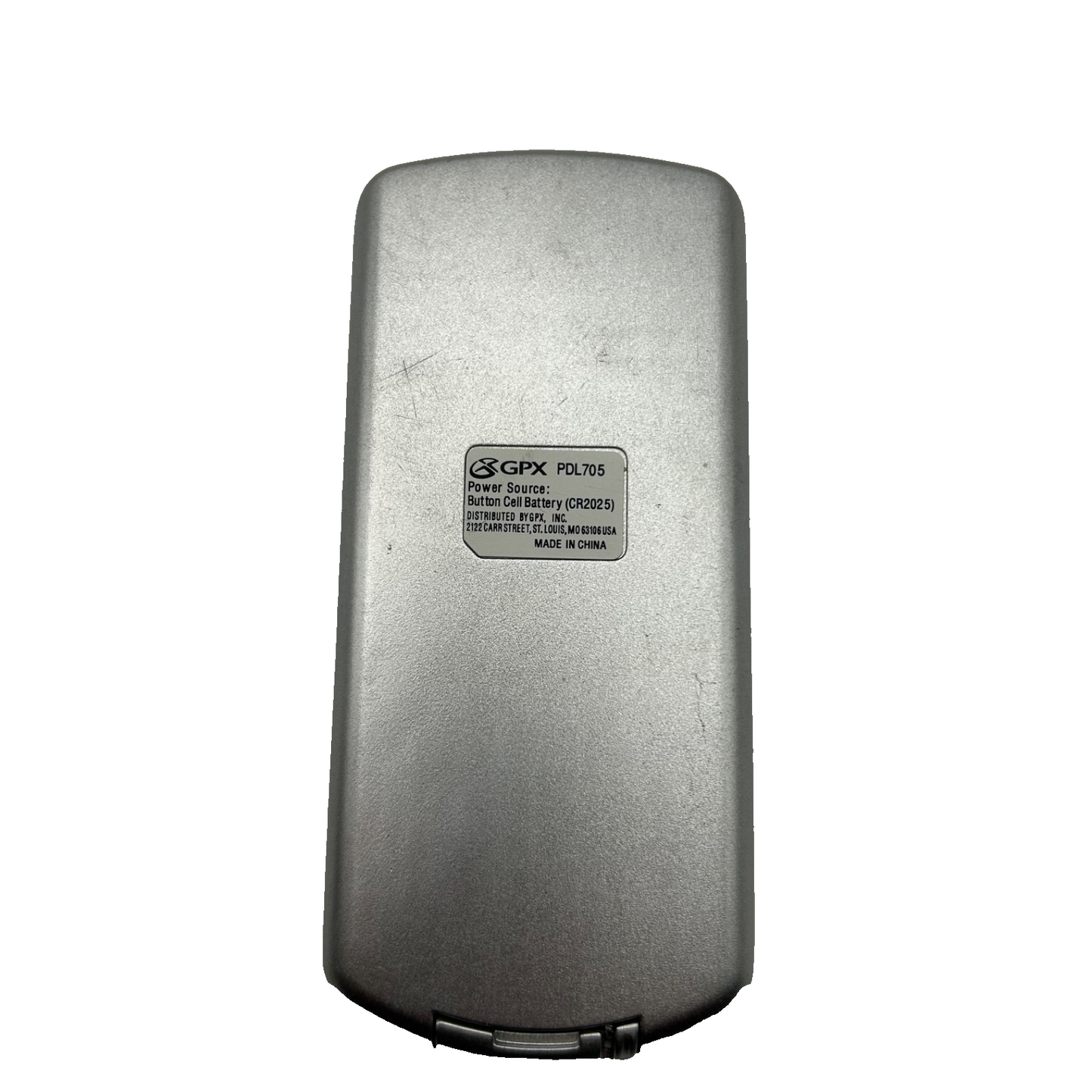 GPX PDL705 DVD Remote Control for Portable Player – CR2025 Battery – Tested