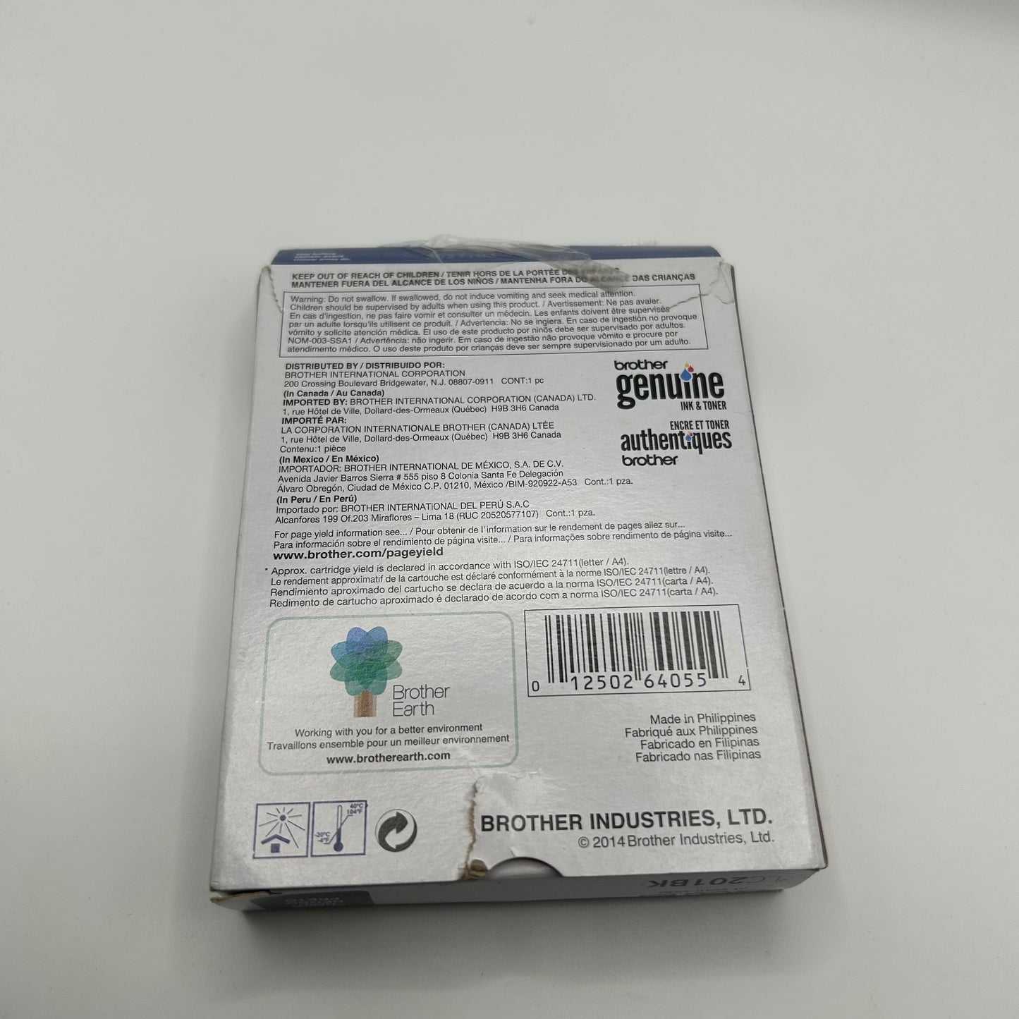 Brother LC201BK Black Ink Cartridge Genuine OEM for MFC-J460DW J885DW Printer