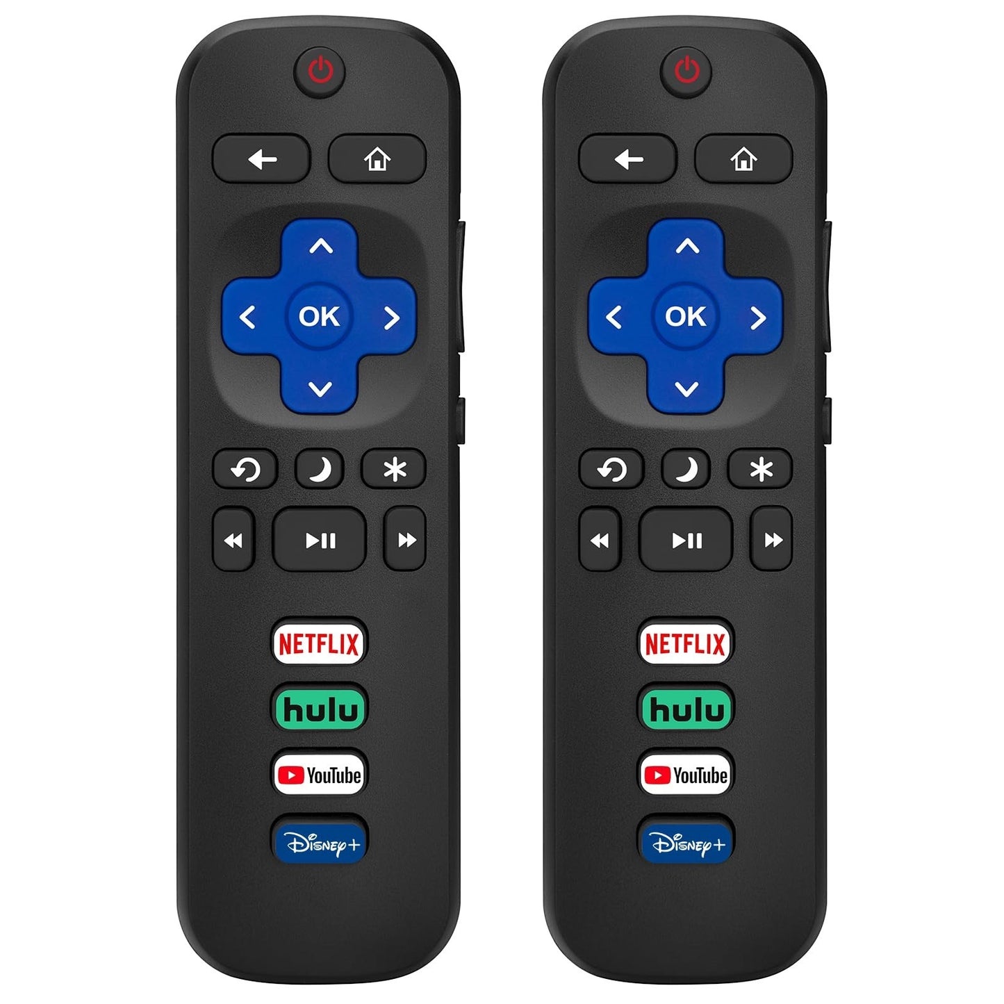 2-Pack Replacement Remote Control for Roku TV TCL Hisense Onn Philips Smart