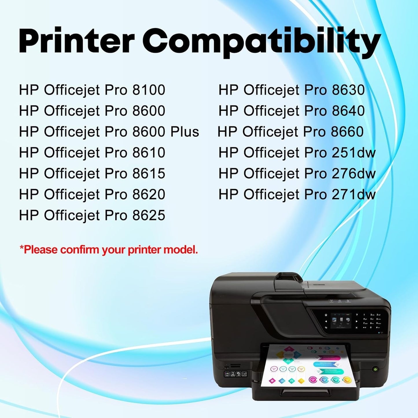 Miss Deer 951XL Ink Cartridges 3-Pack Color Compatible for HP OfficeJet Pro