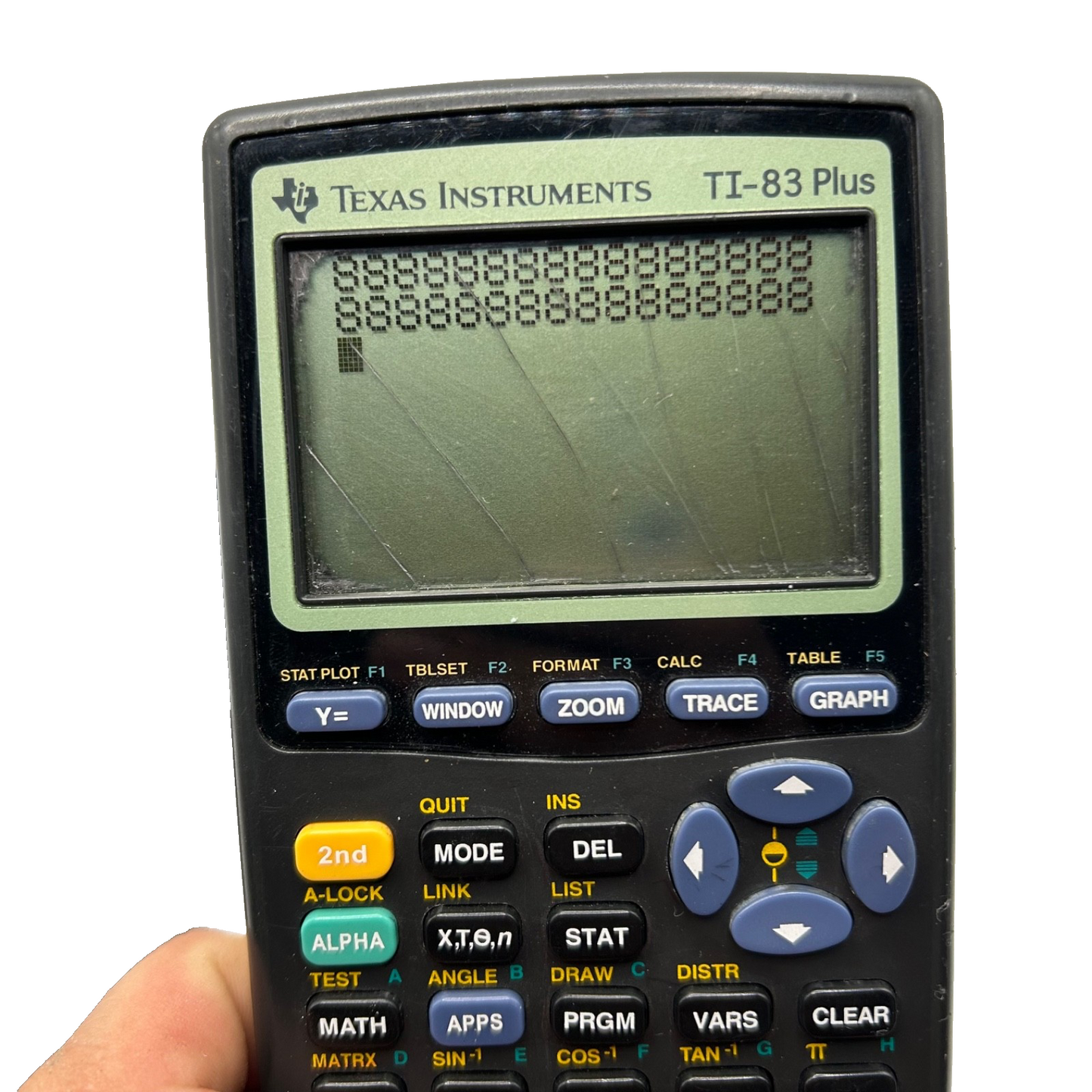Texas Instruments TI-83 Plus Graphing Calculator – Heavy Screen Wear – Works