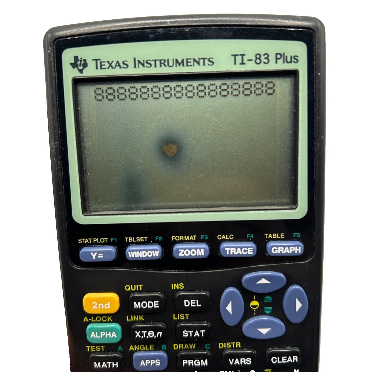 Texas Instruments TI-83 Plus Graphing Calculator w/ Cover – Tested, Screen Spot