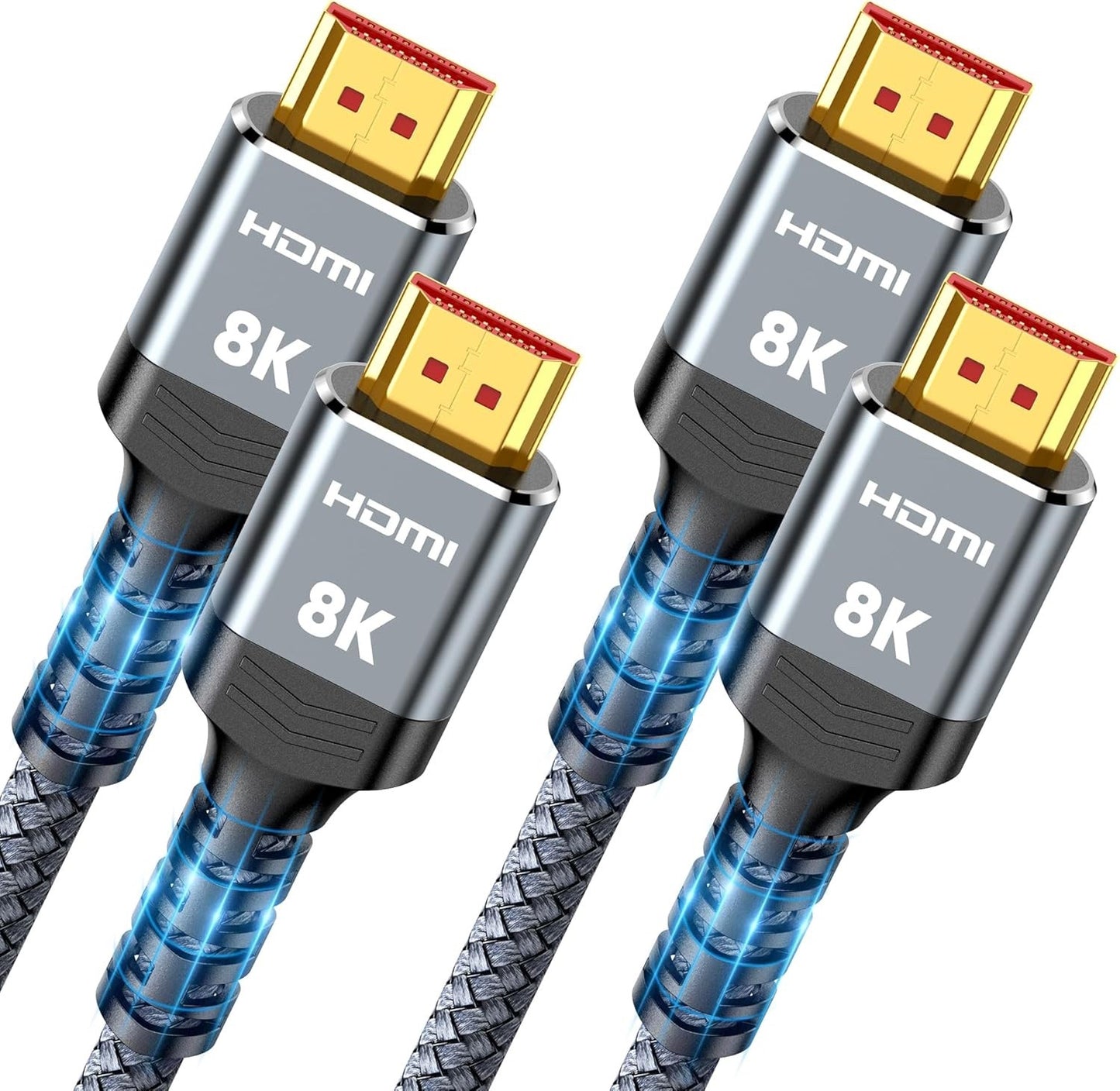 Highwings 8K HDMI Cable 10FT – 48Gbps HDMI 2.1 Nylon Braided Cord