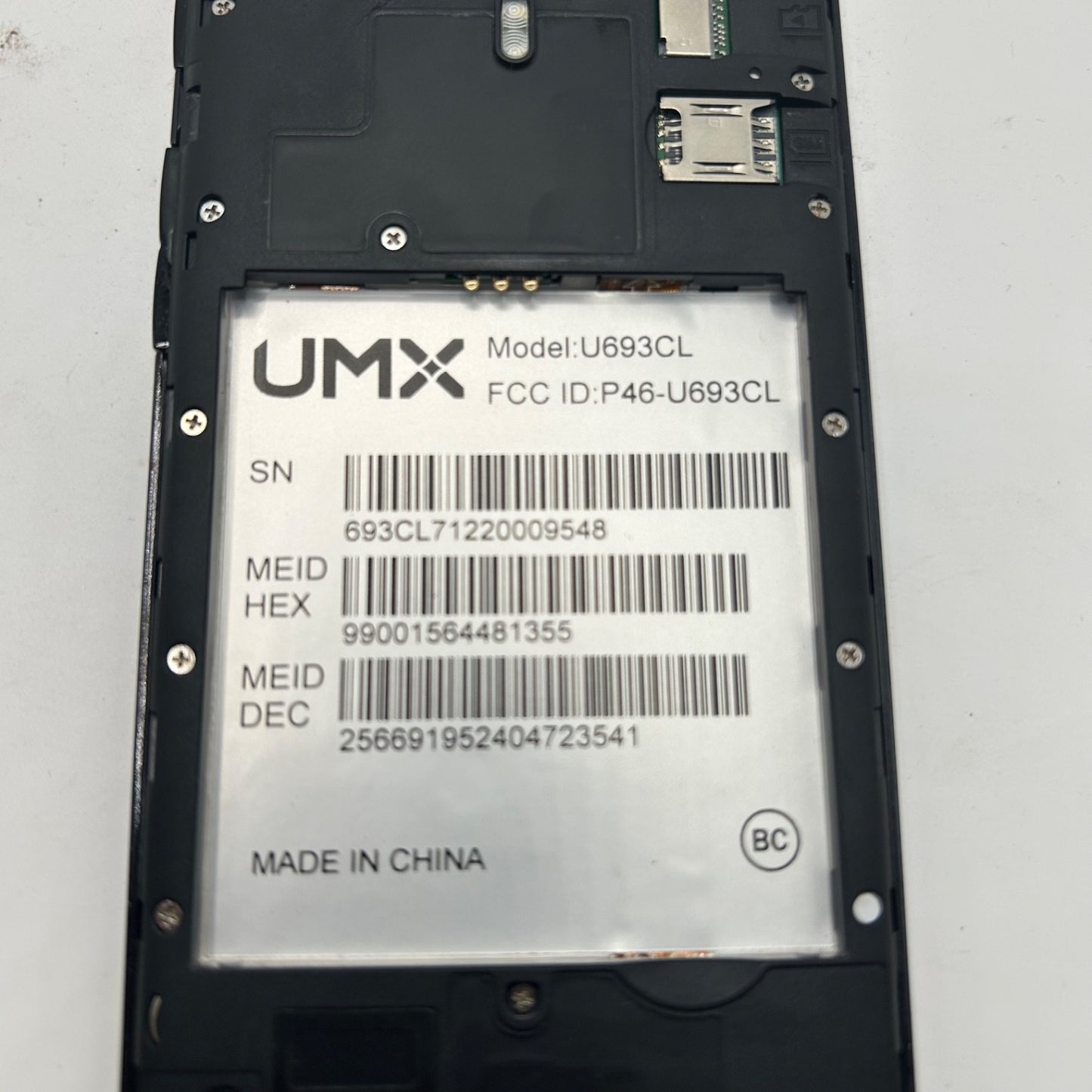 UMX U693CL Black Smartphone - Parts Only