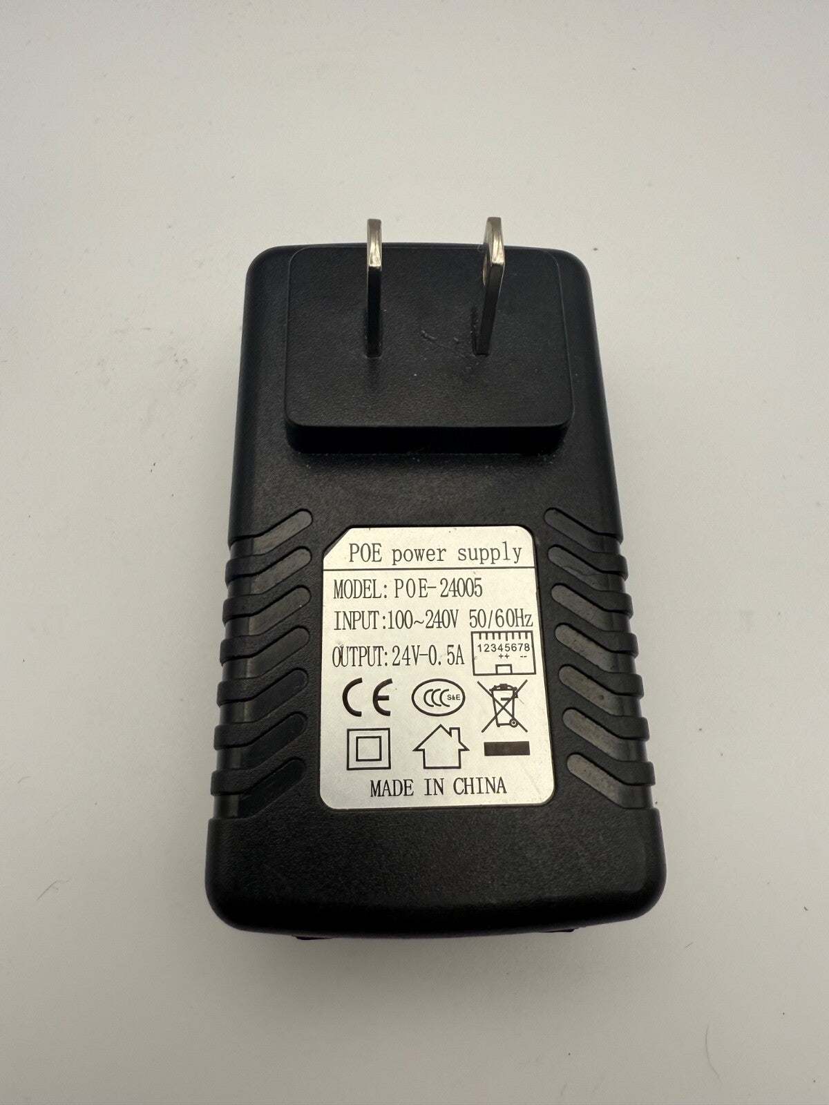 24V-0.5A Wall Plug POE Injector Ethernet Adapter IP Phone / Camera Power Supply