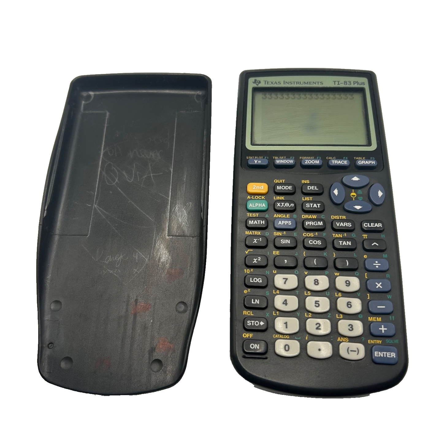 Texas Instruments TI-83 Plus Graphing Calculator – Heavy Screen Wear – Works