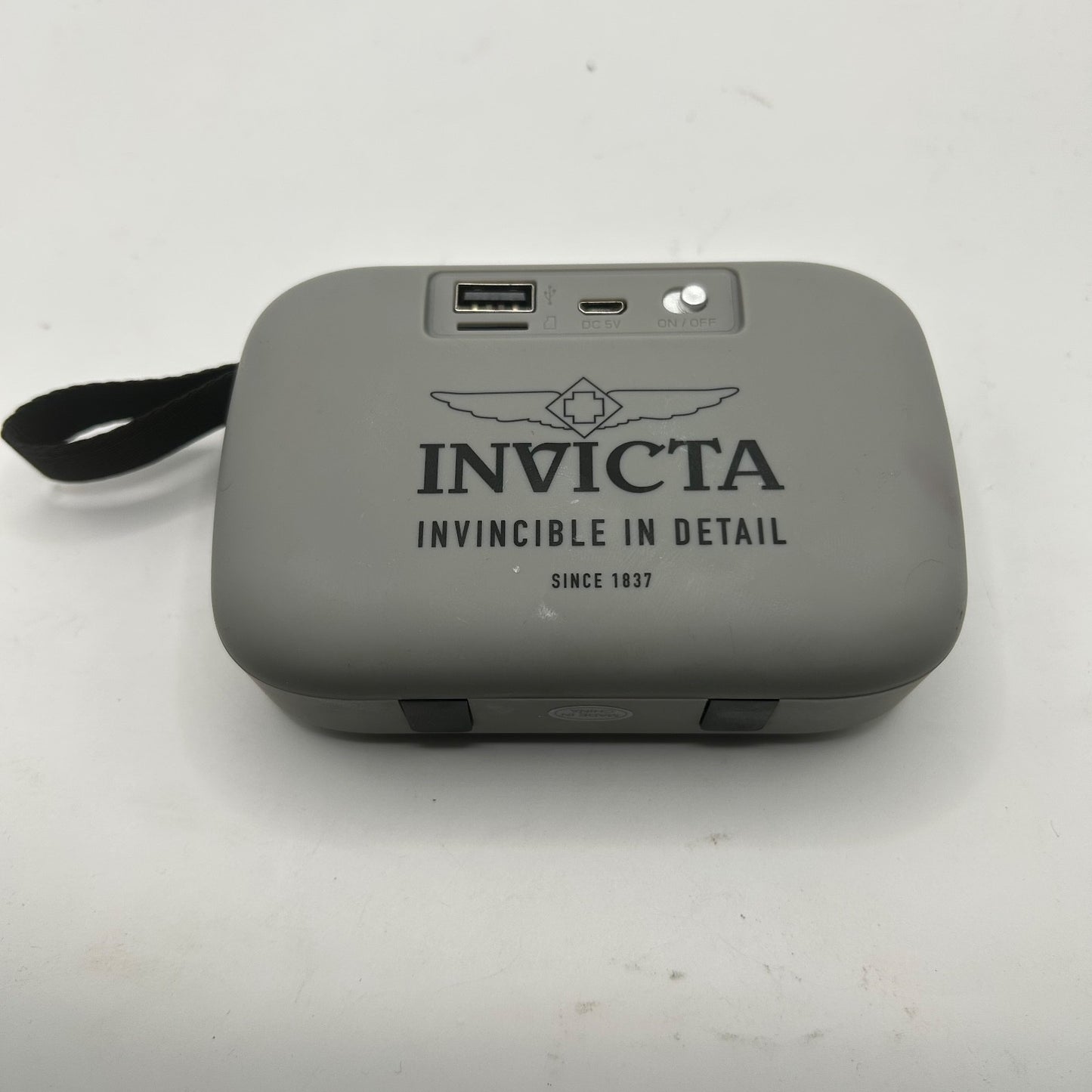 Invicta Portable Bluetooth Speaker Gray Wireless with USB & Micro-USB Charging