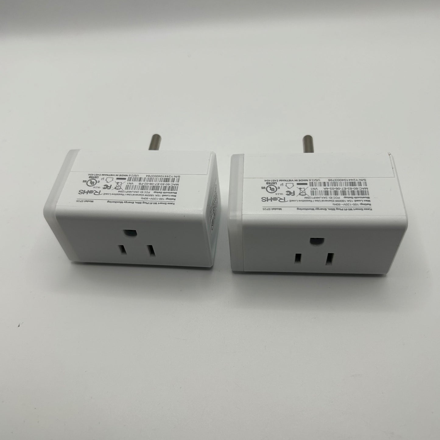 2x Kasa Smart Wi-Fi Plug Slim EP25 Energy Monitoring Outlet Alexa Google HomeKit