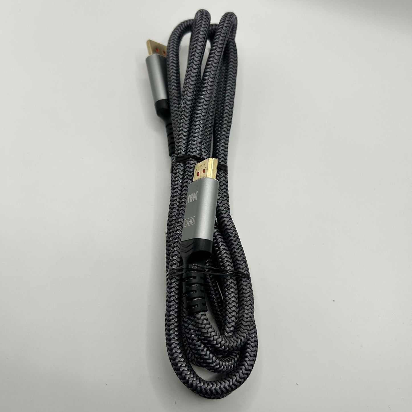6FT DisplayPort Cable 1.4 UHD 16K Braided High-Speed DP to DP Cord – Gray