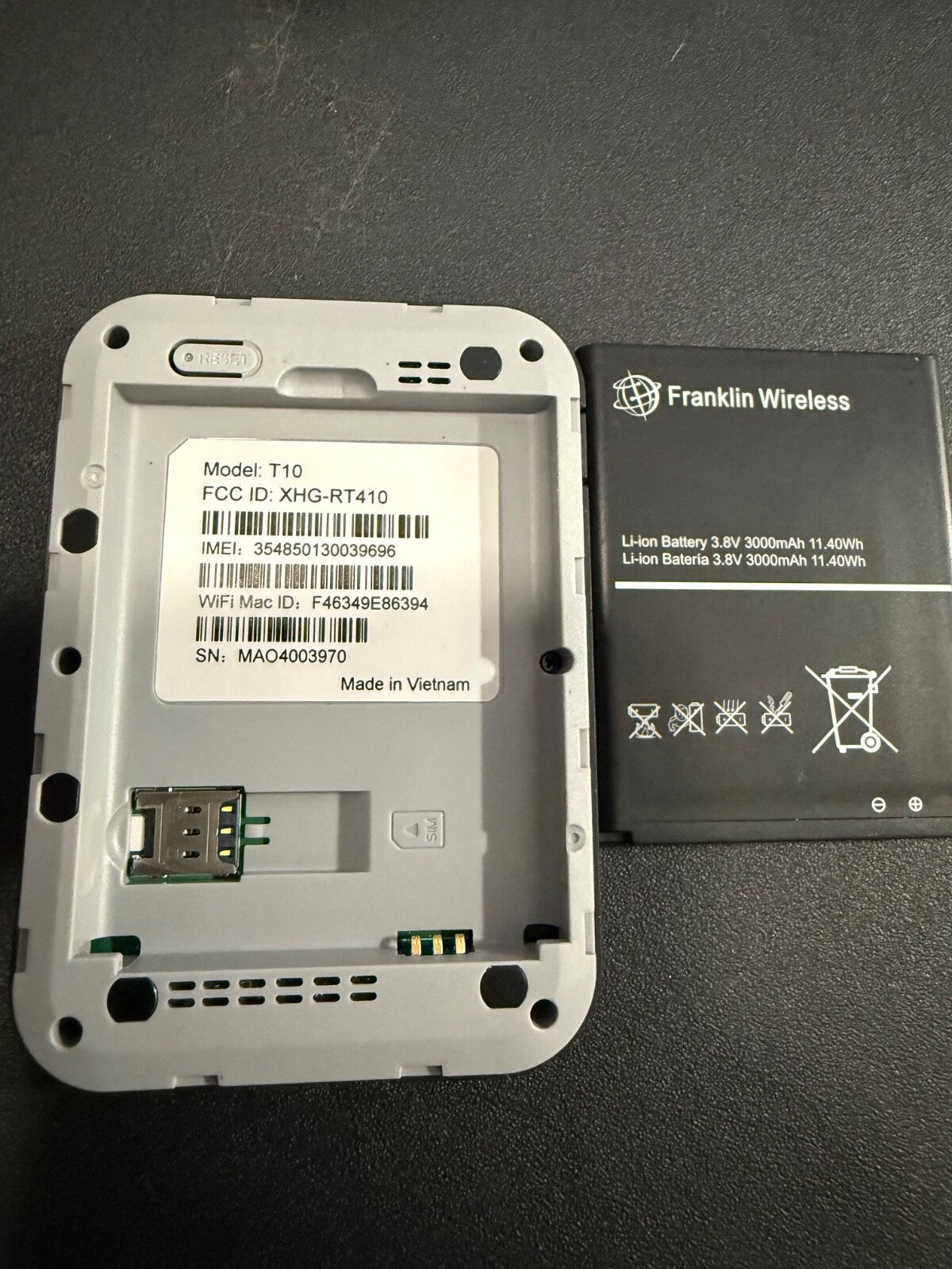 Franklin T10 T-Mobile 4G LTE Mobile Hotspot 256GB PARTS ONLY ** LOCKED **