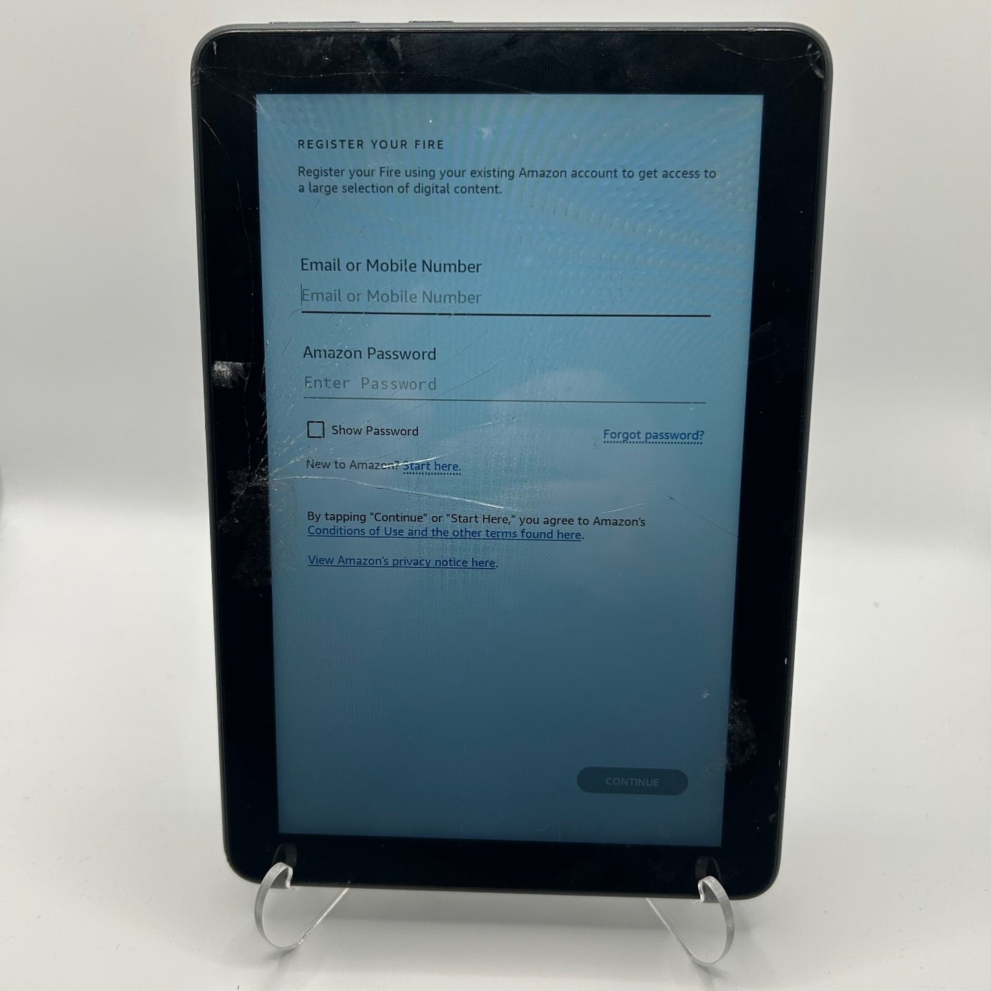 Amazon Fire 7 Tablet (9th Gen) 16GB Black K72LL3 – Cracked Screen