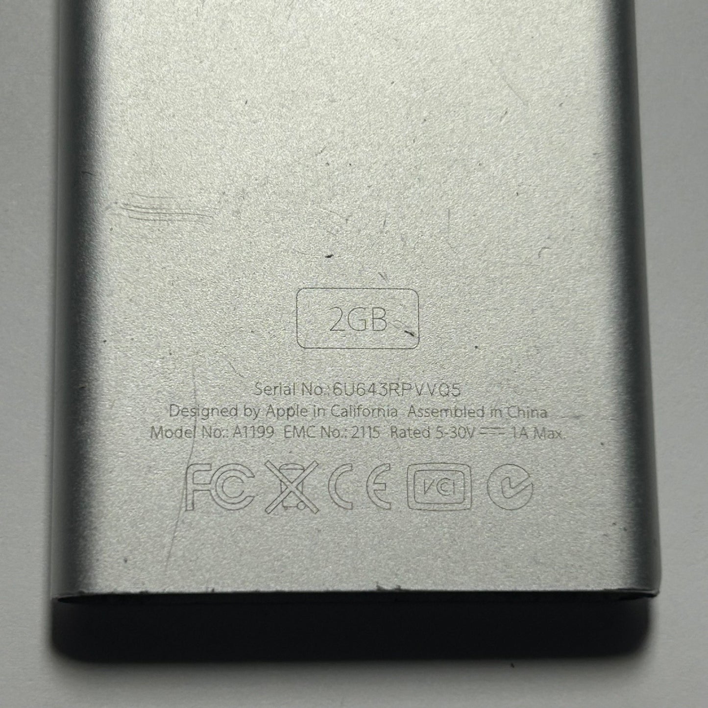 Apple iPod Nano 2GB Silver A1199 2nd Gen – Parts Only, Damaged