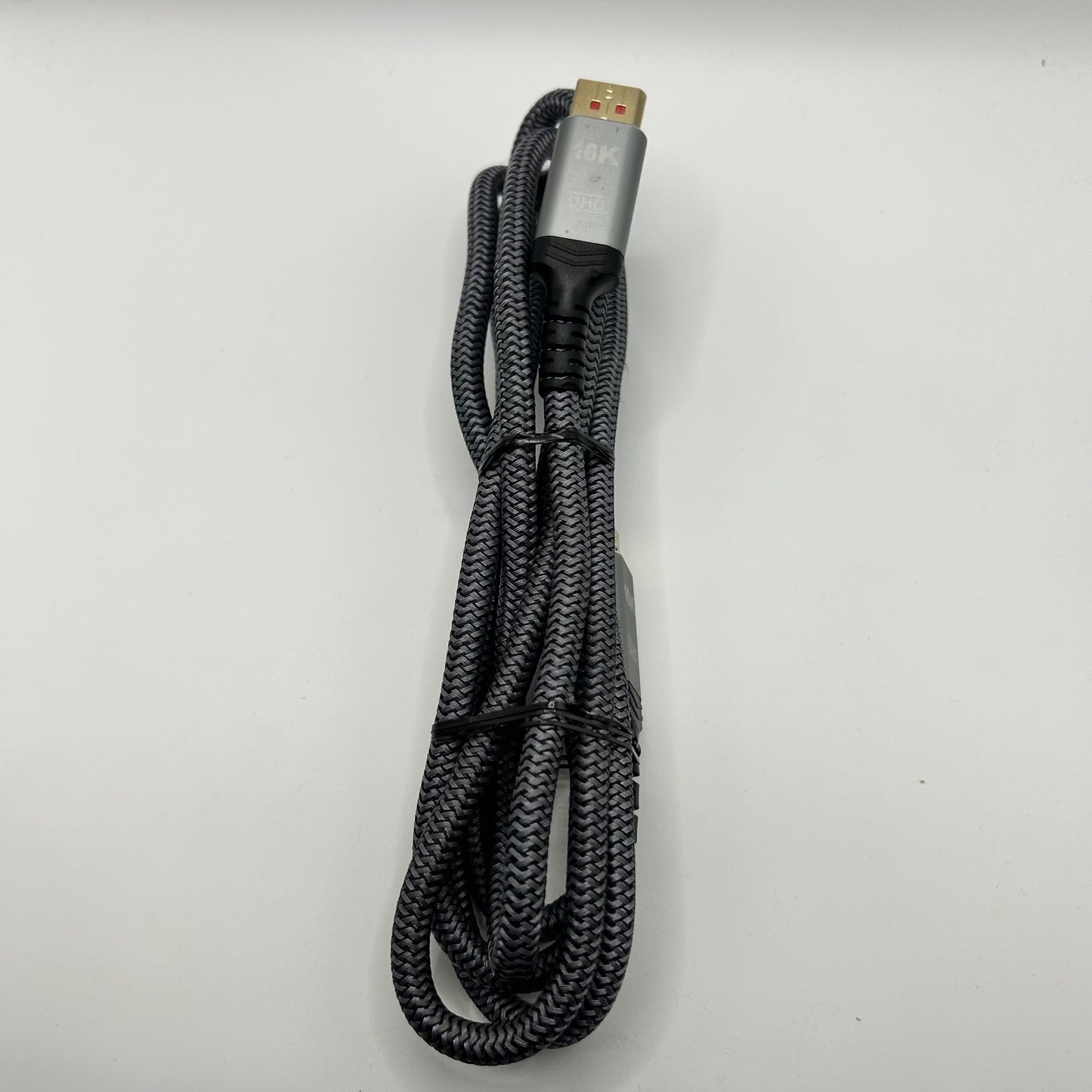 6FT DisplayPort Cable 1.4 UHD 16K Braided High-Speed DP to DP Cord – Gray