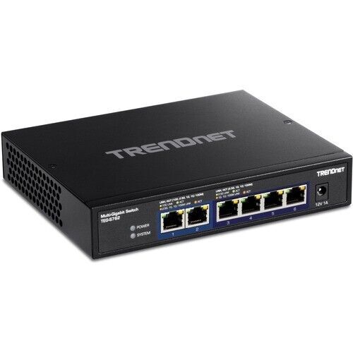 TRENDnet TEG-S762 Multi-Gigabit 6-Port Network Switch 4x2.5G 2x10G RJ45 Open Box