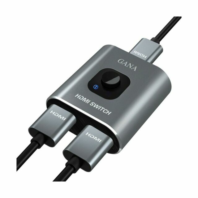 HDMI Switch 4k@60hz Splitter GANA Aluminum Bidirectional HDMI Switcher 2 in 1...