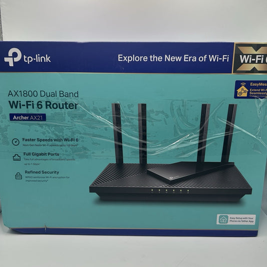 TP-Link AX1800 Works with Alexa Dual Band Gigabit Router - Black