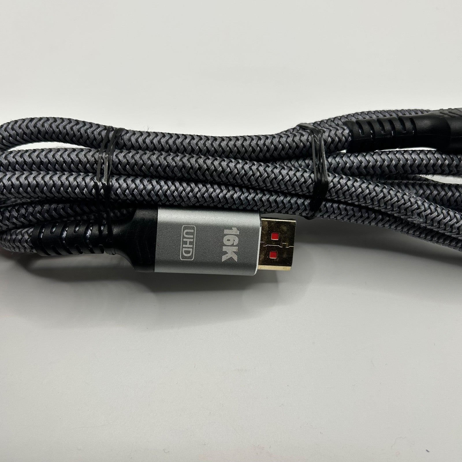6FT DisplayPort Cable 1.4 UHD 16K Braided High-Speed DP to DP Cord – Gray