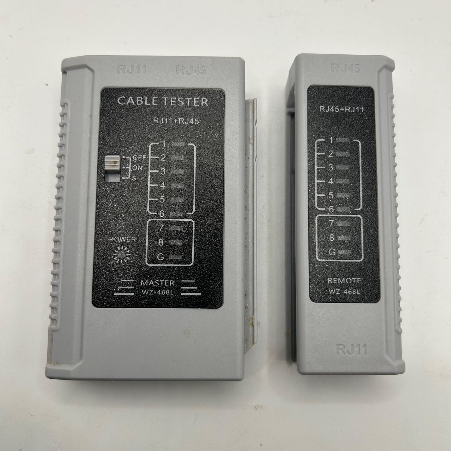 RJ11 RJ45 LAN Cable Tester WZ-468L with Remote – Missing Battery Cover