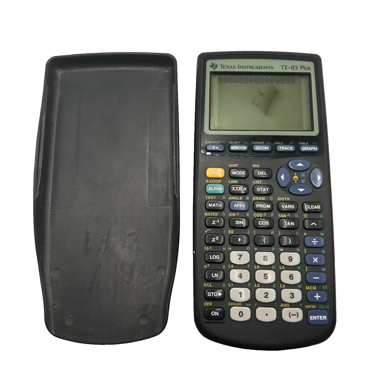 Texas Instruments TI-83 Plus Graphing Calculator w/ Cover  Tested, Screen Damage