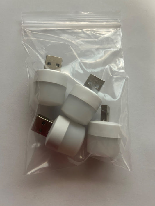 4PC USB Portable LED Mini Nights Light Small Round Lamp Computer Mobile Power US