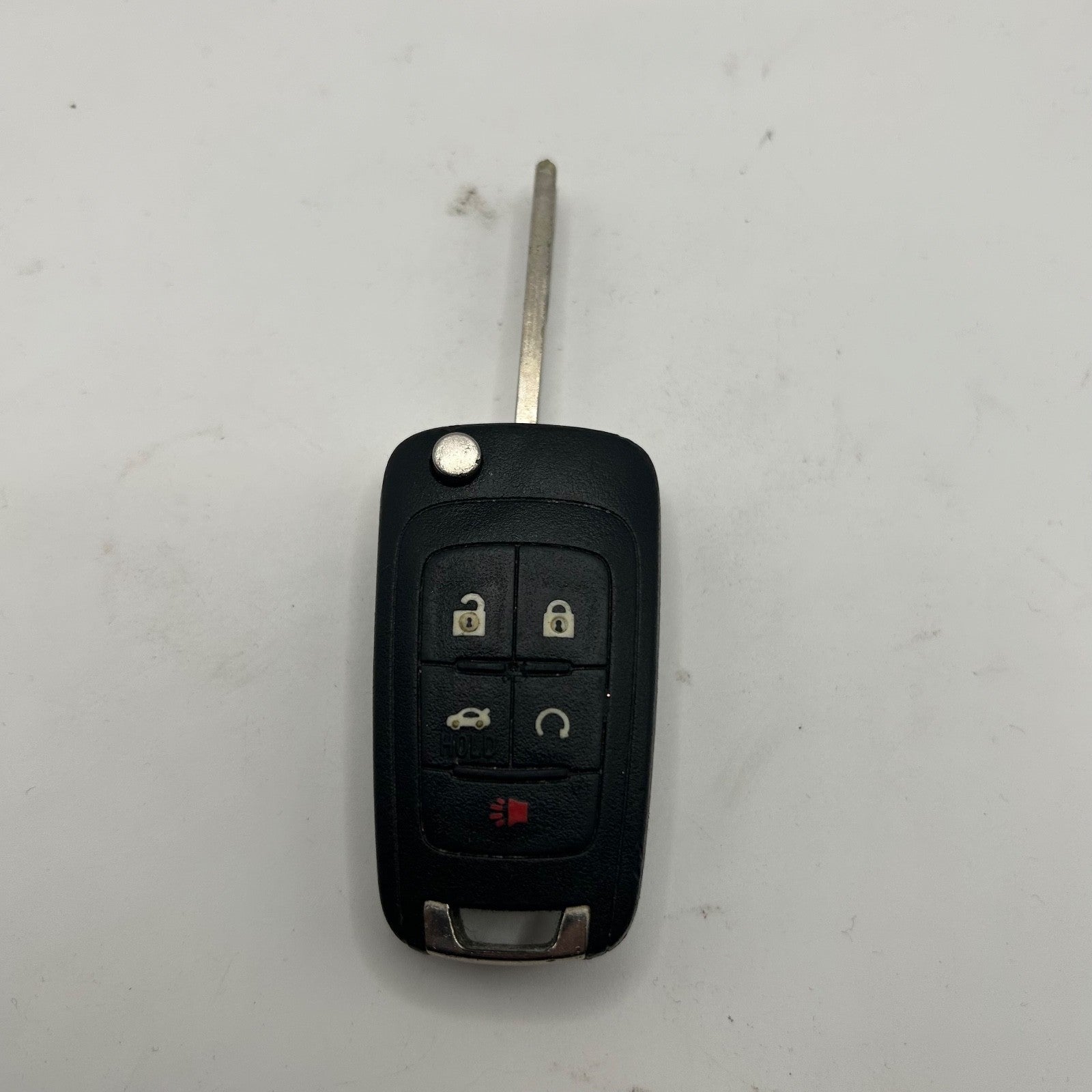 OEM Chevrolet 4-Button Flip Key Fob Remote (Back Cover Missing)