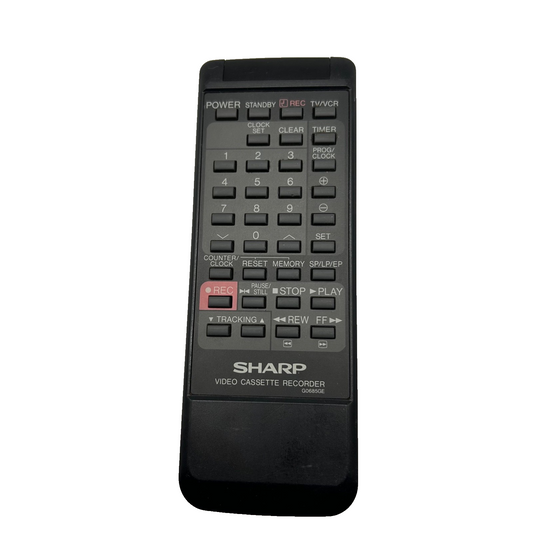 Sharp G0685GE Remote Control for VCR – Video Cassette Recorder – Tested OEM