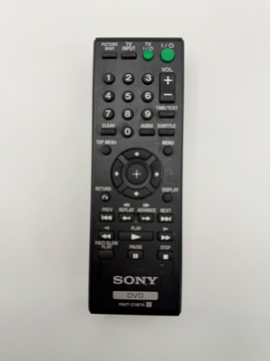 Genuine Sony RMT-D187A DVD Remote Control Original Tested NO BACK COVER