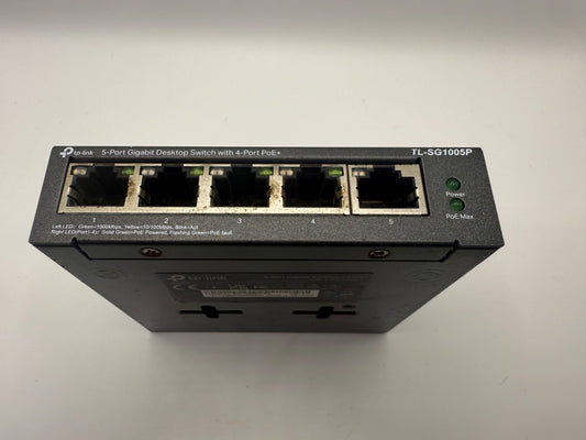 TP-Link TL-SG1005P 5-Port Gigabit Ethernet Switch (PARTS ONLY) WATER DAMAGE