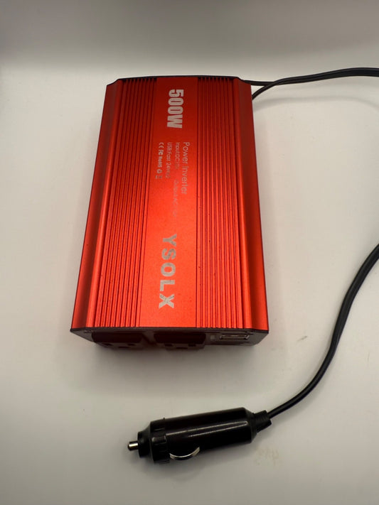 YSOLX 500W Power Inverter DC 12V to AC 110V Car Converter w/ USB – Used