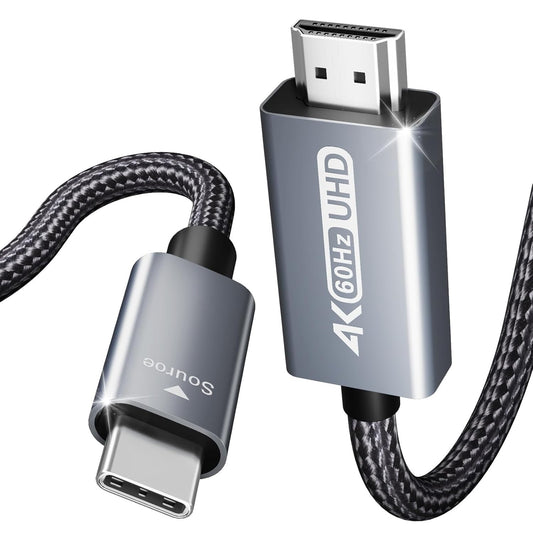 BENFEI USB-C to HDMI Cable 6FT – 4K@60Hz Aluminum Nylon Braided Gray