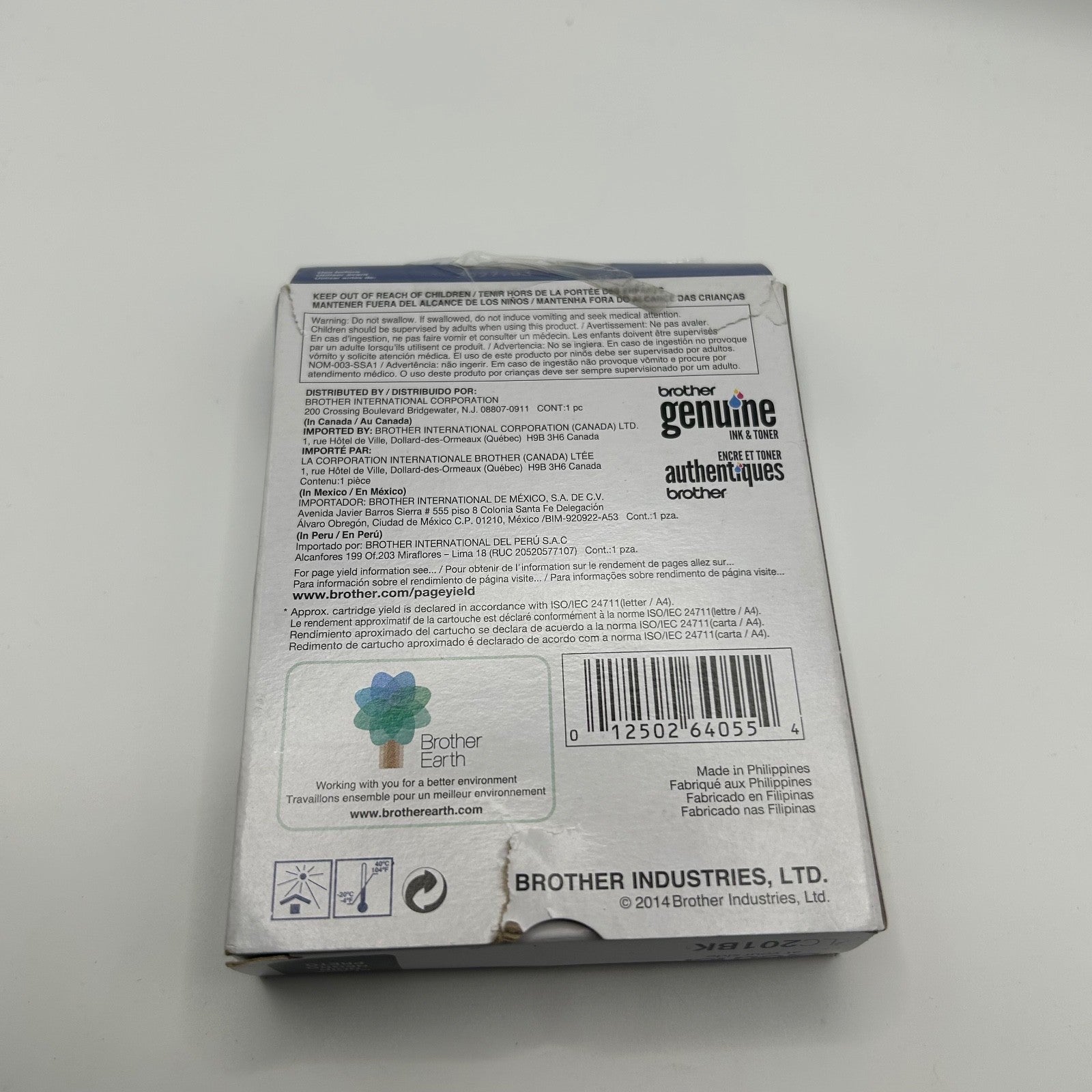 Brother LC201BK Black Ink Cartridge Genuine OEM for MFC-J460DW J885DW Printer