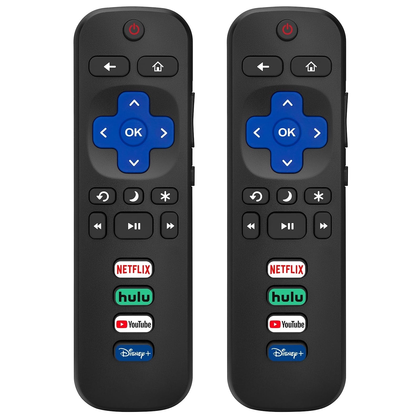 2-Pack Replacement Remote Control for Roku TV TCL Hisense Onn Philips Smart