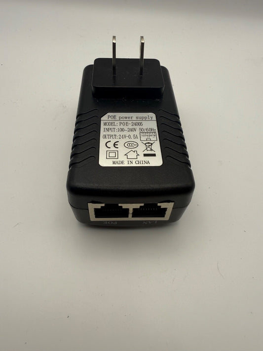 24V-0.5A Wall Plug POE Injector Ethernet Adapter IP Phone / Camera Power Supply