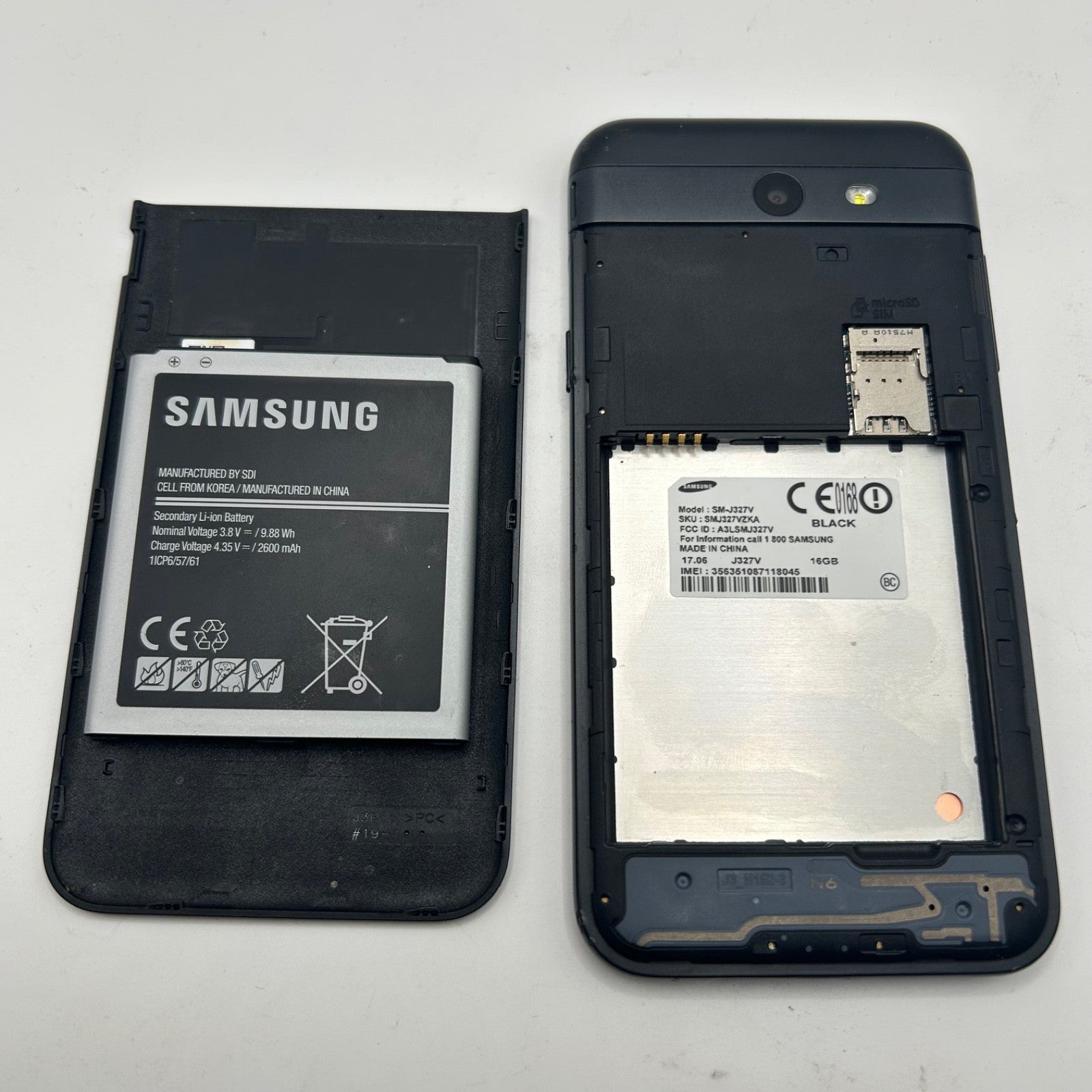 Samsung Galaxy J3 Eclipse SM-J327V 16GB Black Verizon Smartphone - Parts Only