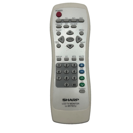 Sharp LL-M17W1U LCD TV Monitor Remote Control – OEM – Tested & Working