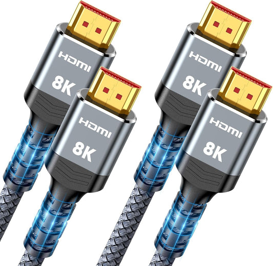Highwings 8K HDMI Cable 10FT – 48Gbps HDMI 2.1 Nylon Braided Cord