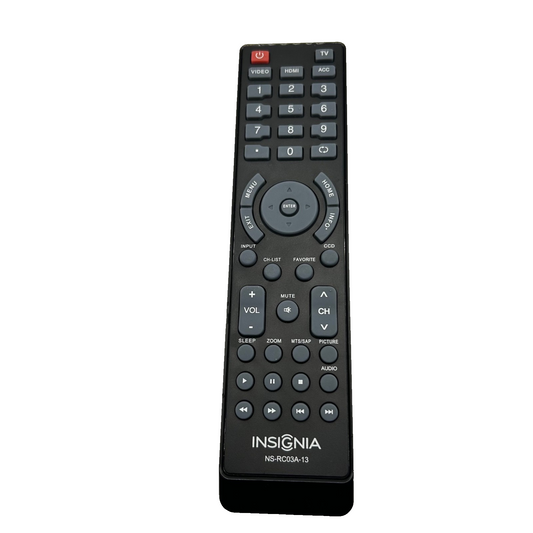 Insignia NS-RC03A-13 Remote Control for HDTV TVs – OEM – Tested & Working