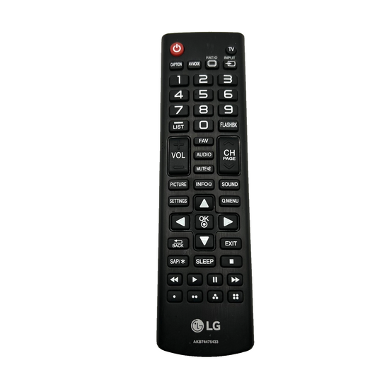 LG AKB74475433 TV Remote Control – OEM – Tested – No Programming Needed