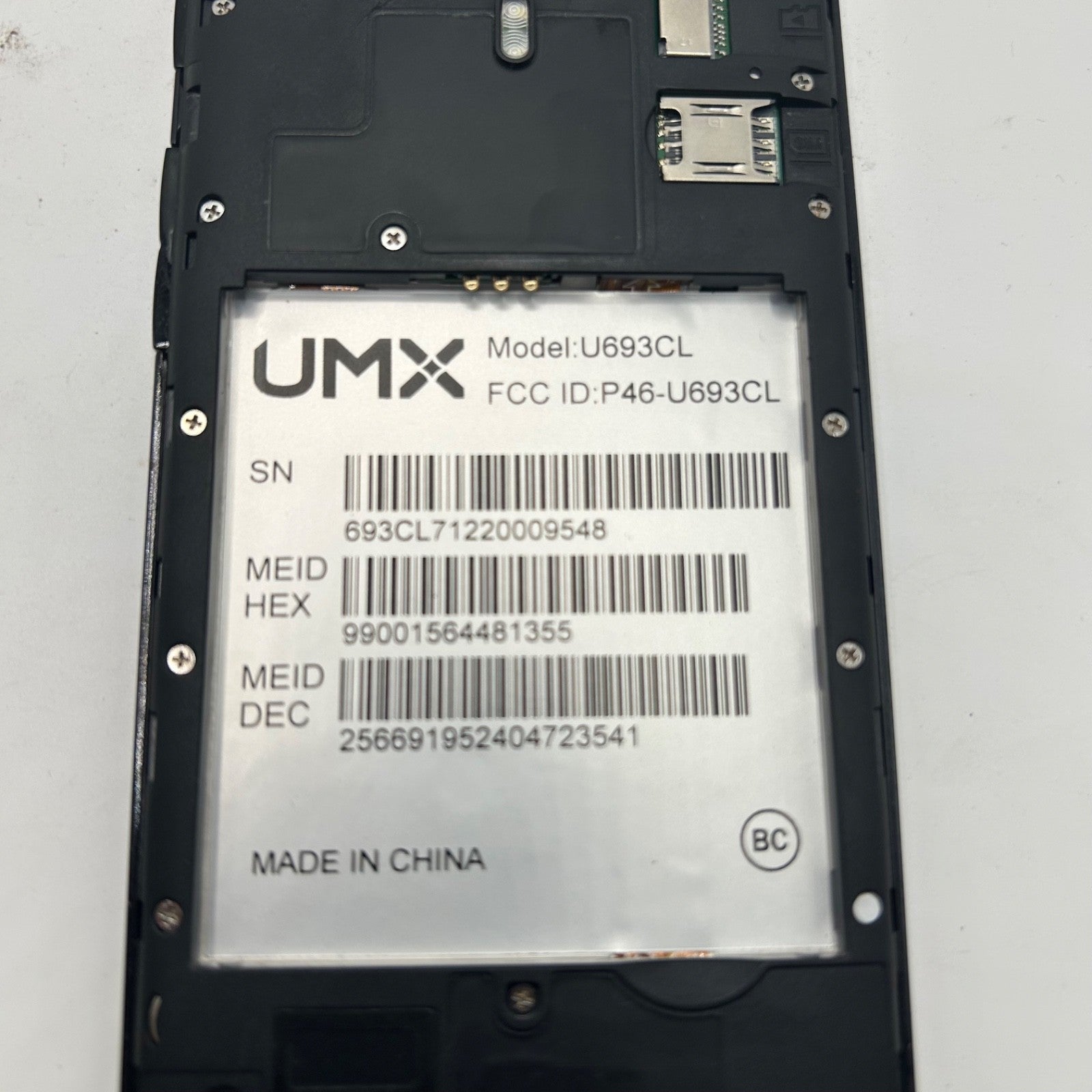 UMX U693CL Black Smartphone - Parts Only
