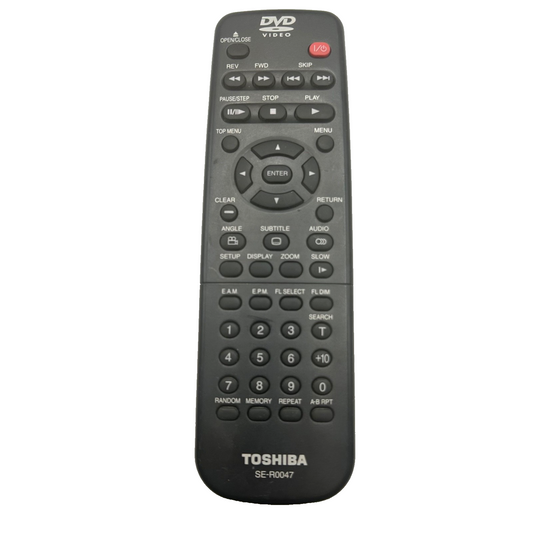 Toshiba SE-R0047 DVD Player Remote Control – Original OEM – Tested & Working