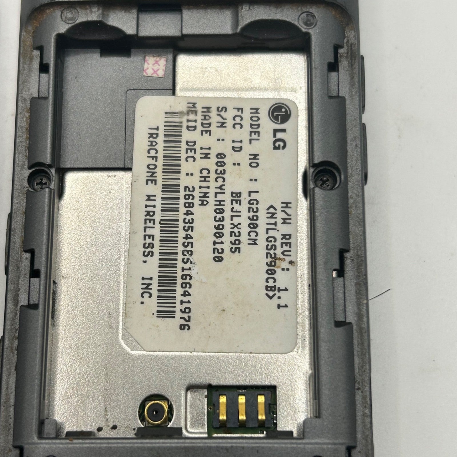 LG 290CM Slider Cell Phone – TracFone Wireless – Not Tested – For Parts/Repair