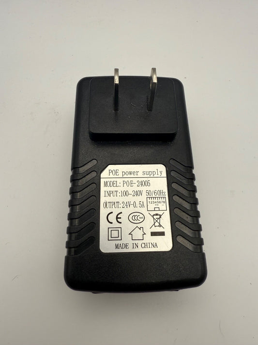 24V-0.5A Wall Plug POE Injector Ethernet Adapter IP Phone / Camera Power Supply