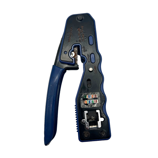 YWNEGWE RJ45 Snap Plug Crimping Tool – Blue Handheld Network Cable Crimper Rust