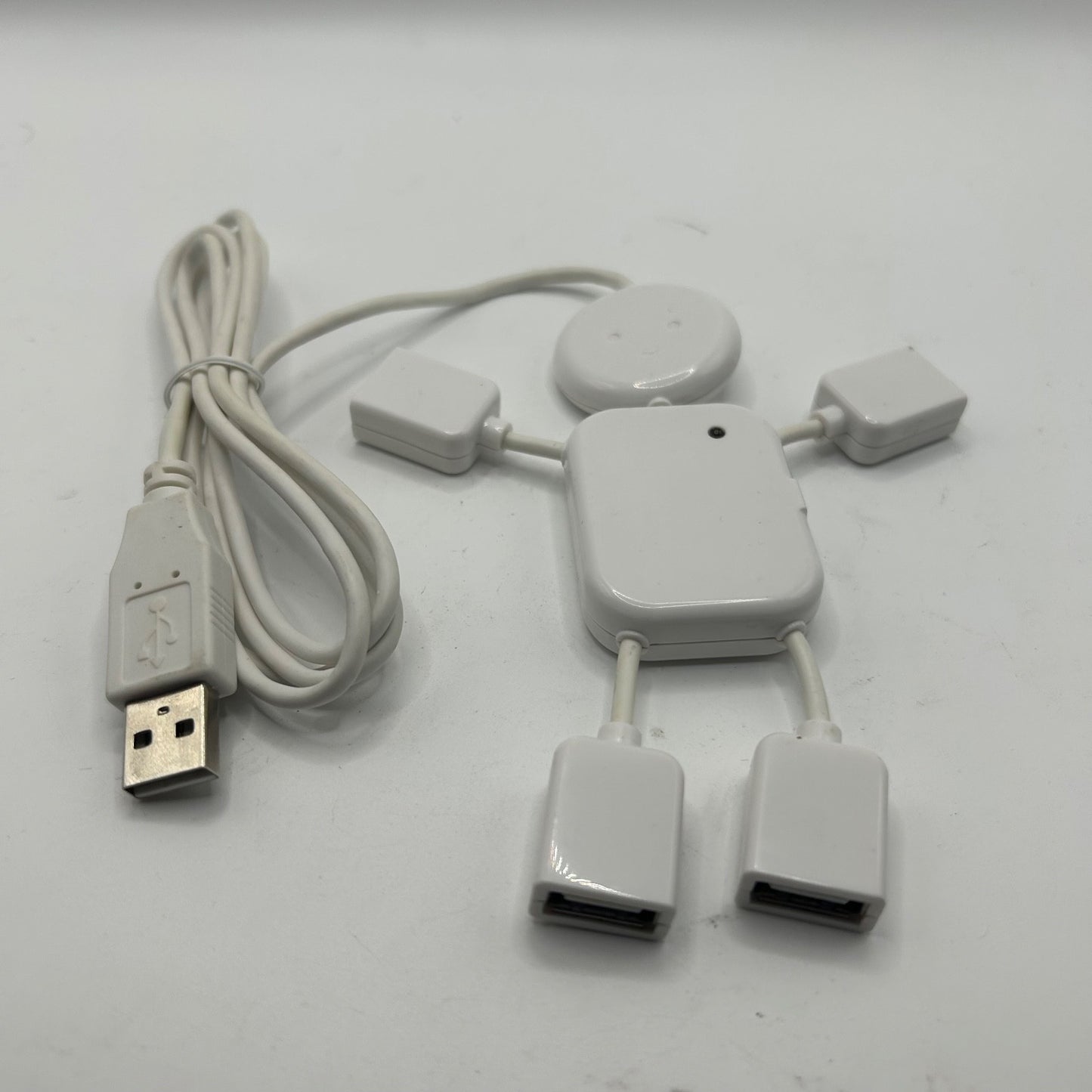 USB 2.0 4-Port Hub Man Shape Human Design Splitter White